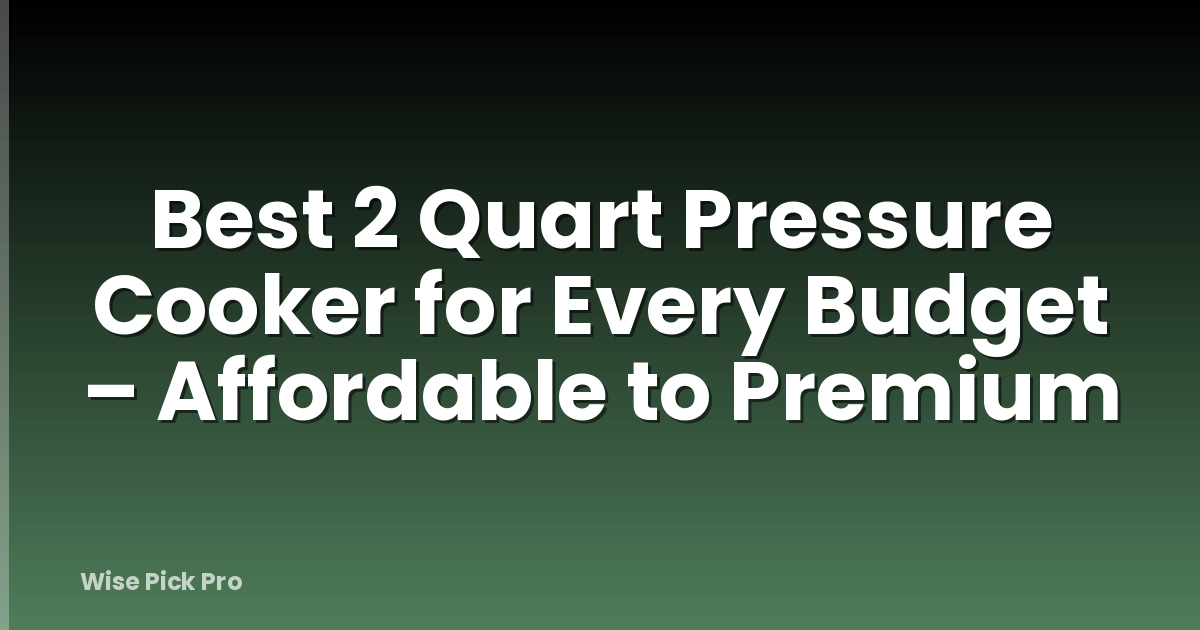 Best 2 Quart Pressure Cooker for Every Budget – Affordable to Premium