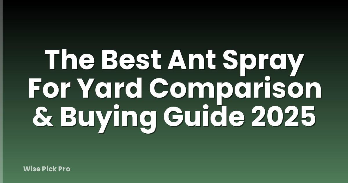 The Best Ant Spray For Yard Comparison & Buying Guide 2025