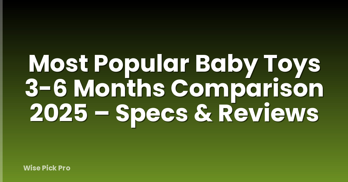 Most Popular Baby Toys 3-6 Months Comparison 2025 – Specs & Reviews