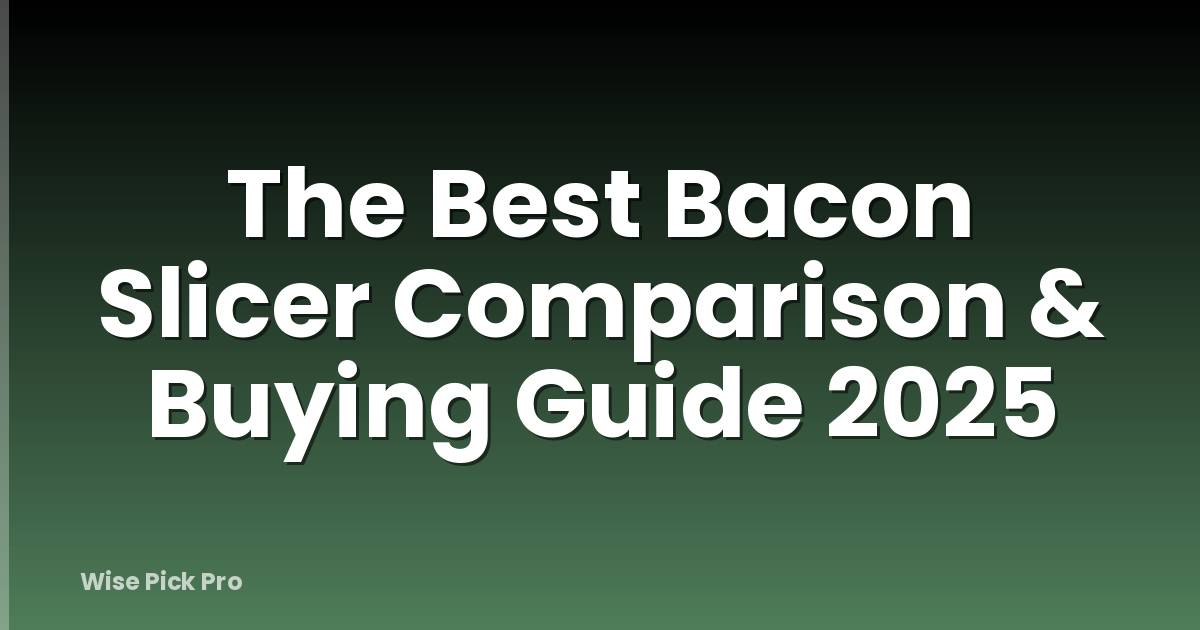 The Best Bacon Slicer Comparison & Buying Guide 2025