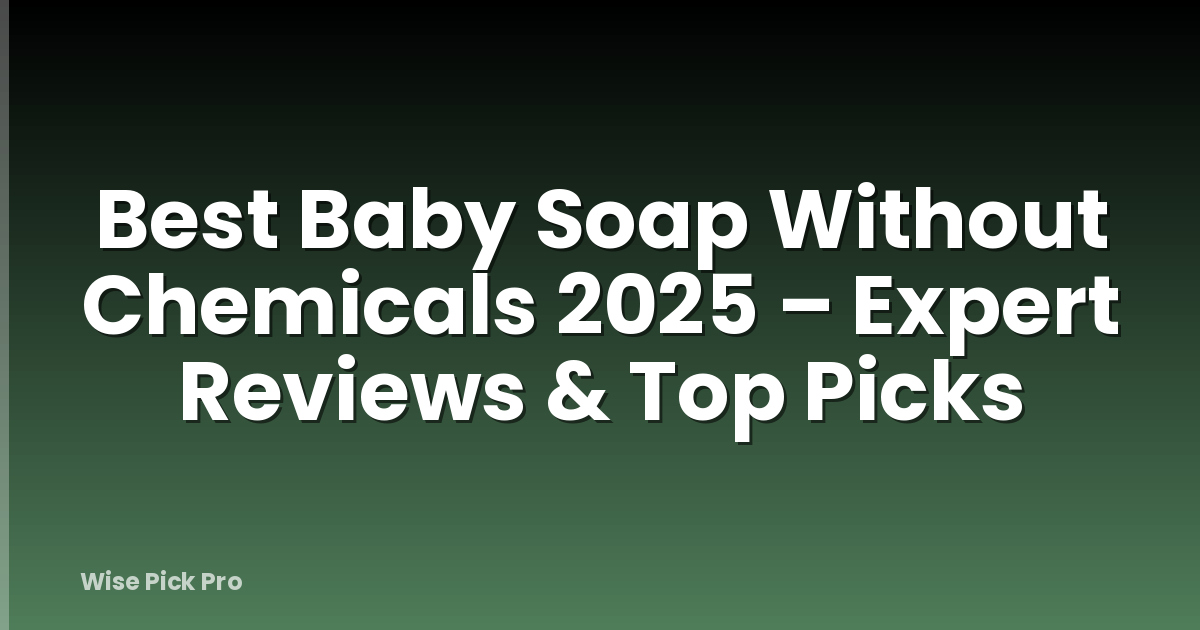 Best Baby Soap Without Chemicals 2025 – Expert Reviews & Top Picks