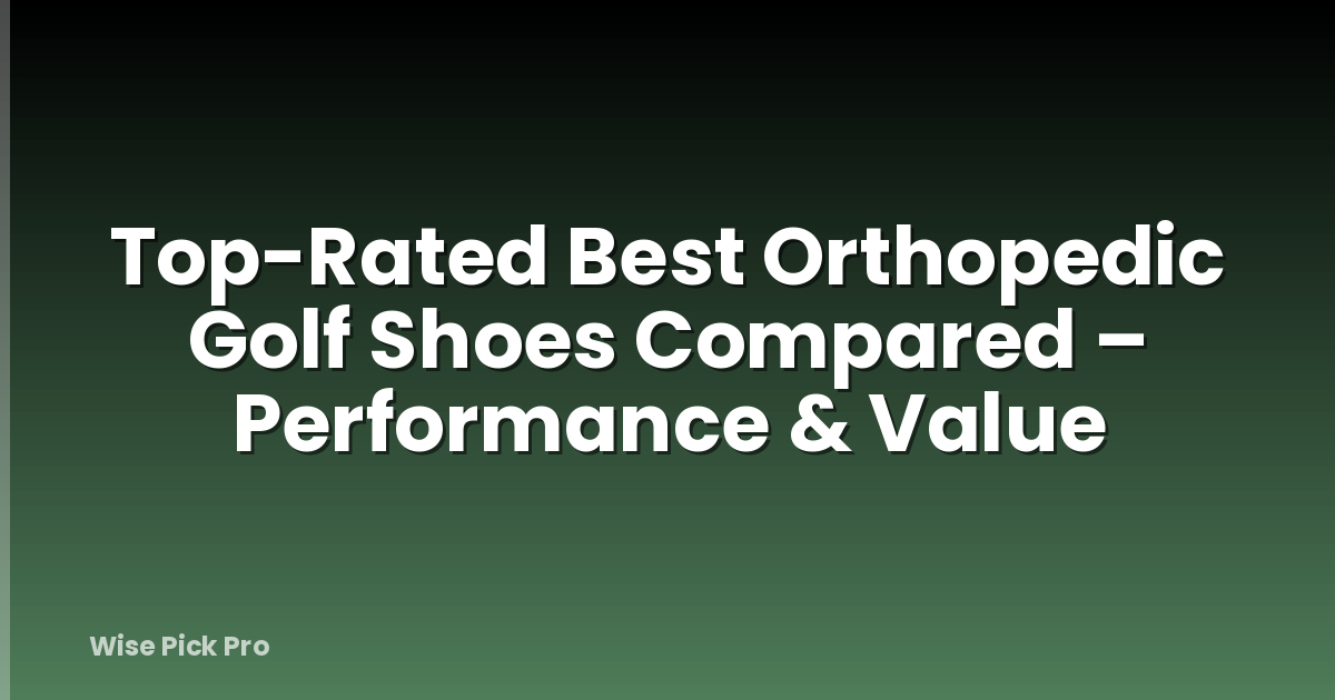 Top-Rated Best Orthopedic Golf Shoes Compared – Performance & Value