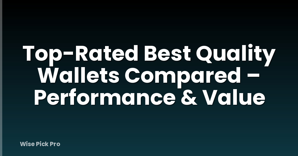 Top-Rated Best Quality Wallets Compared – Performance & Value