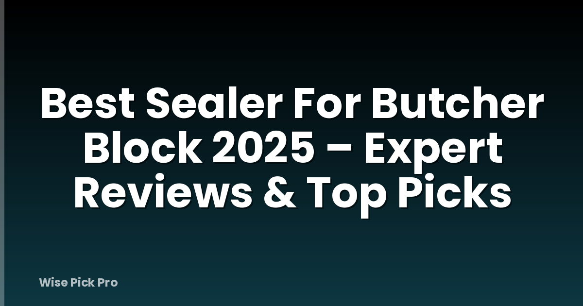 Best Sealer For Butcher Block 2025 – Expert Reviews & Top Picks