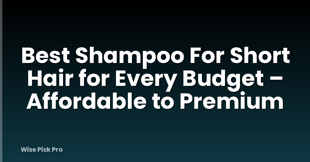 Best Shampoo For Short Hair for Every Budget – Affordable to Premium