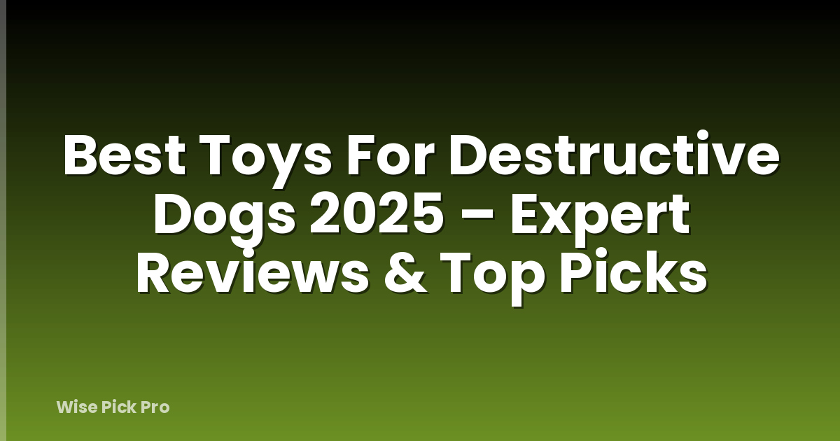 Best Toys For Destructive Dogs 2025 – Expert Reviews & Top Picks