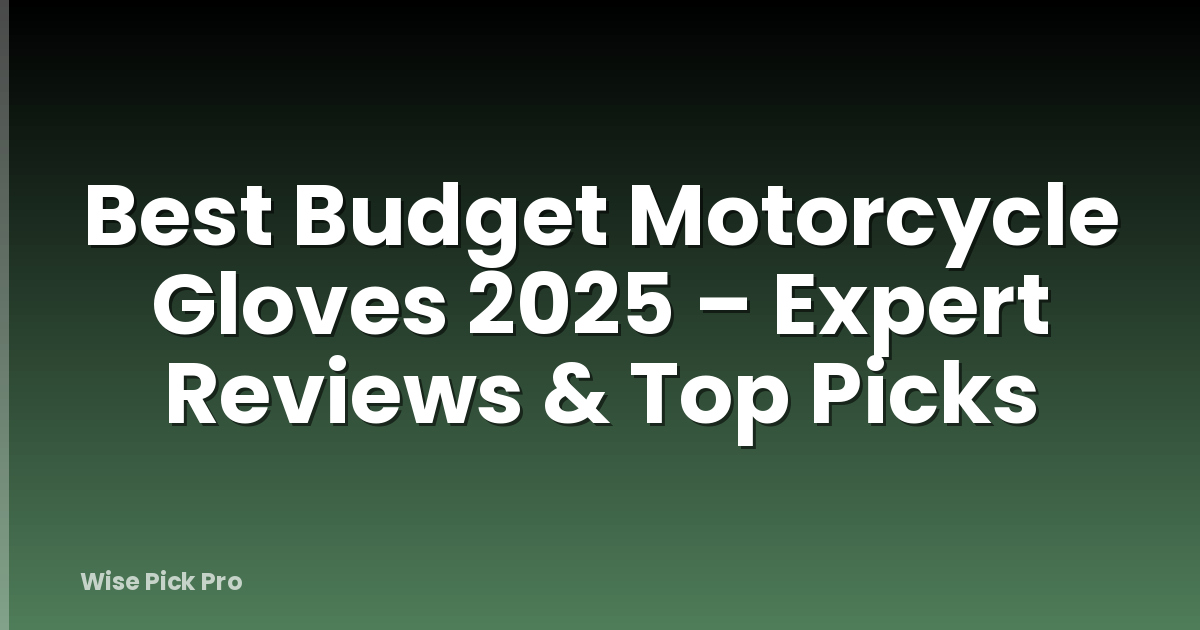 Best Budget Motorcycle Gloves 2025 – Expert Reviews & Top Picks