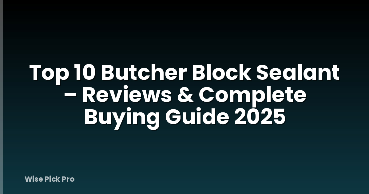 Top 10 Butcher Block Sealant – Reviews & Complete Buying Guide 2025