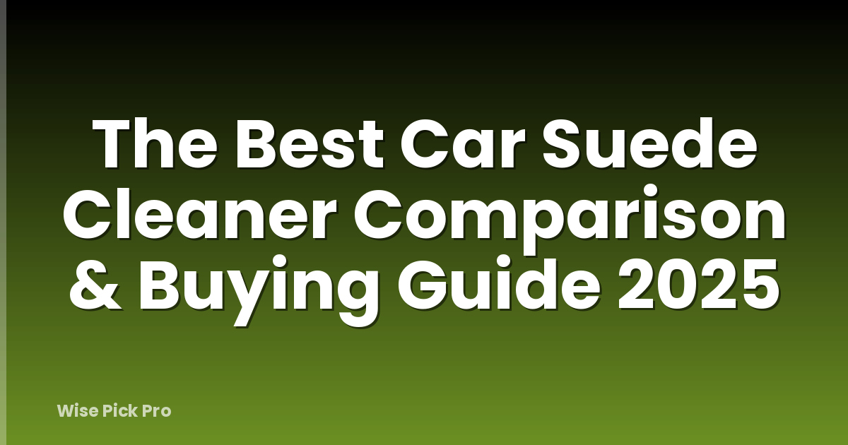 The Best Car Suede Cleaner Comparison & Buying Guide 2025