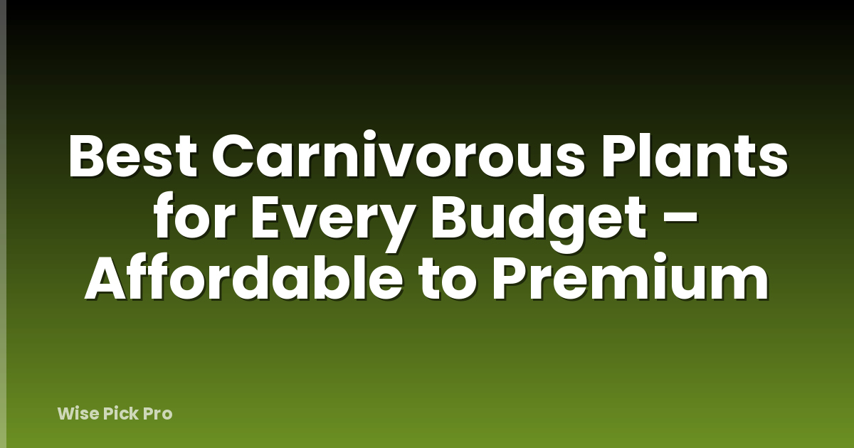 Best Carnivorous Plants for Every Budget – Affordable to Premium