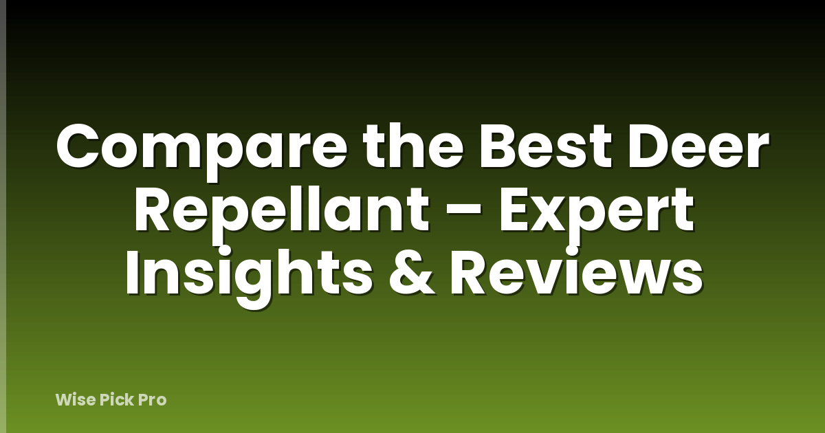 Compare the Best Deer Repellant – Expert Insights & Reviews
