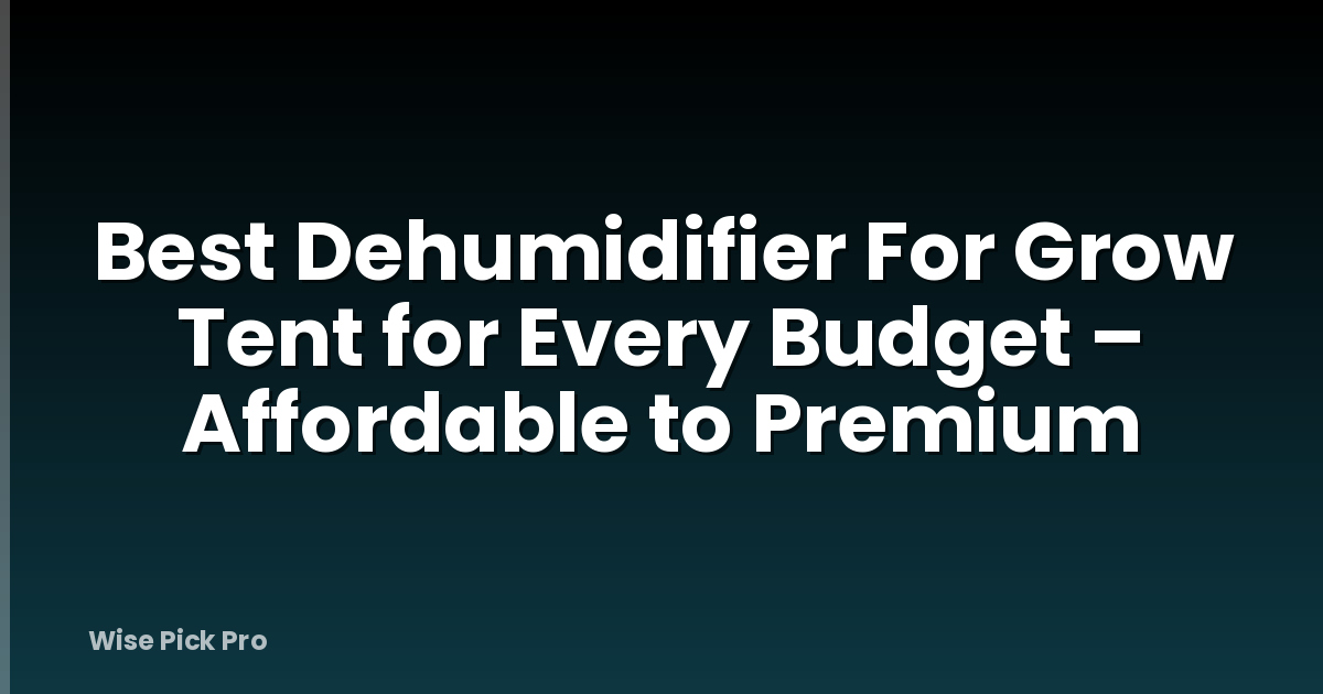 Best Dehumidifier For Grow Tent for Every Budget – Affordable to Premium