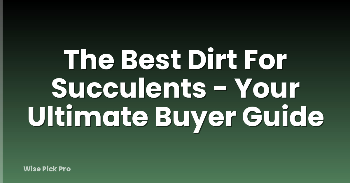 The Best Dirt For Succulents - Your Ultimate Buyer Guide