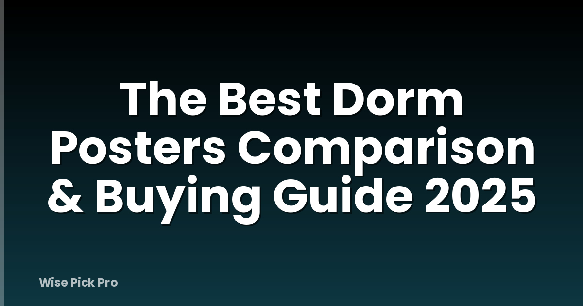 The Best Dorm Posters Comparison & Buying Guide 2025
