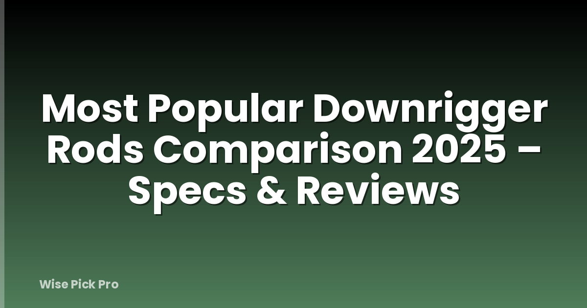 Most Popular Downrigger Rods Comparison 2025 – Specs & Reviews