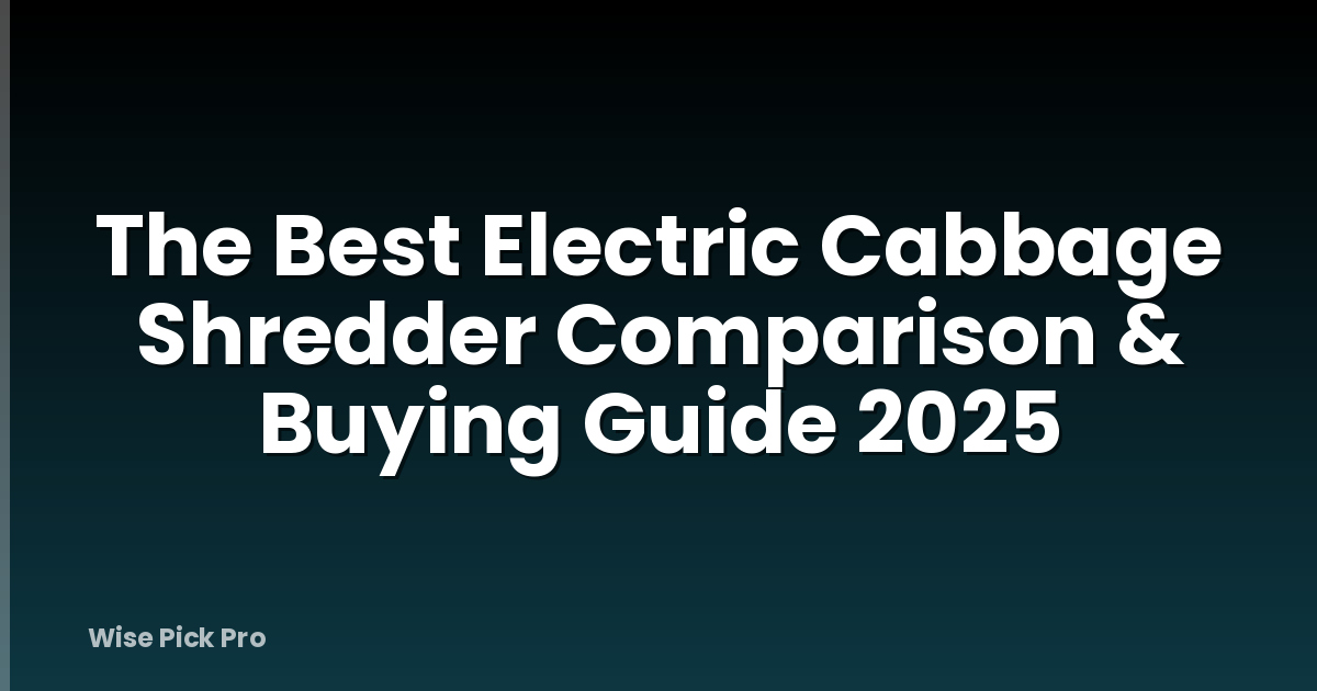 The Best Electric Cabbage Shredder Comparison & Buying Guide 2025