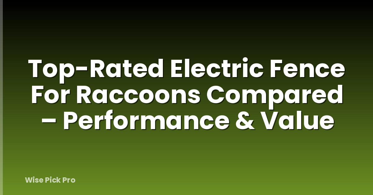 Top-Rated Electric Fence For Raccoons Compared – Performance & Value
