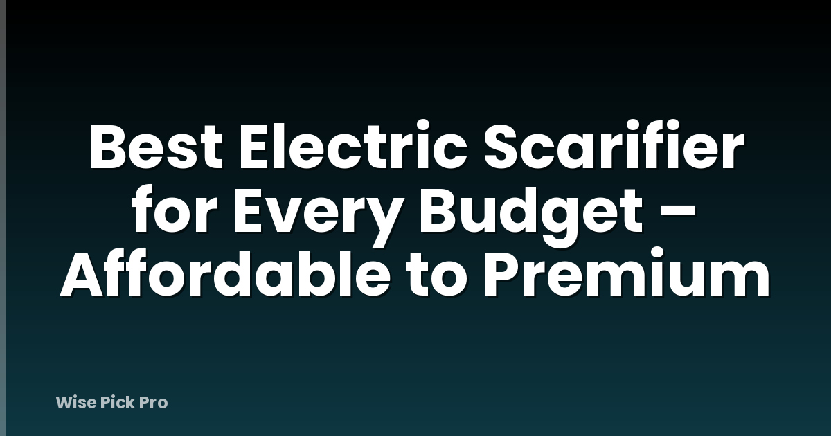 Best Electric Scarifier for Every Budget – Affordable to Premium
