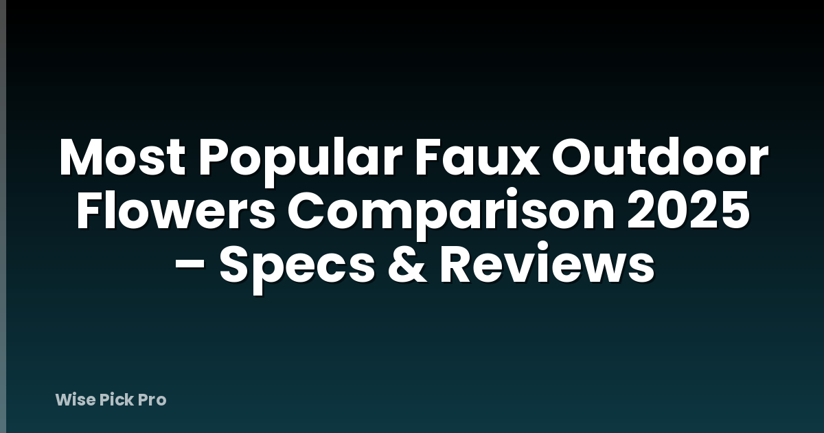 Most Popular Faux Outdoor Flowers Comparison 2025 – Specs & Reviews
