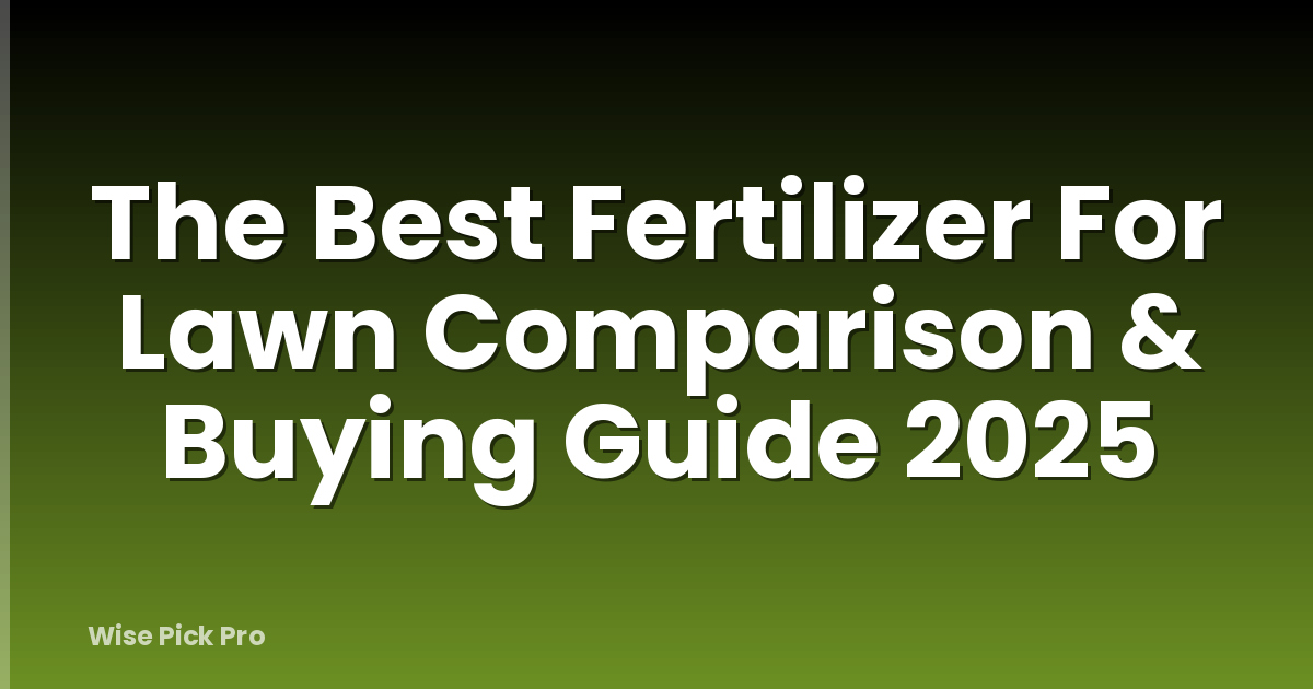 The Best Fertilizer For Lawn Comparison & Buying Guide 2025