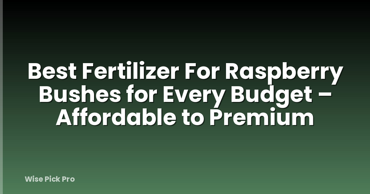 Best Fertilizer For Raspberry Bushes for Every Budget – Affordable to Premium