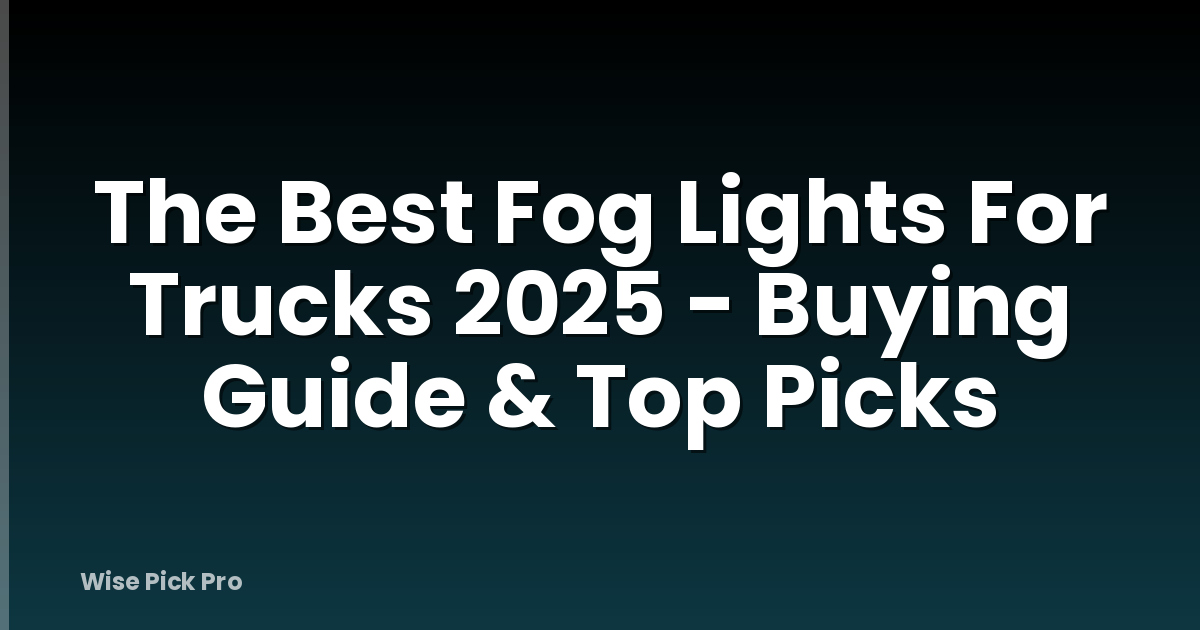 The Best Fog Lights For Trucks 2025 - Buying Guide & Top Picks
