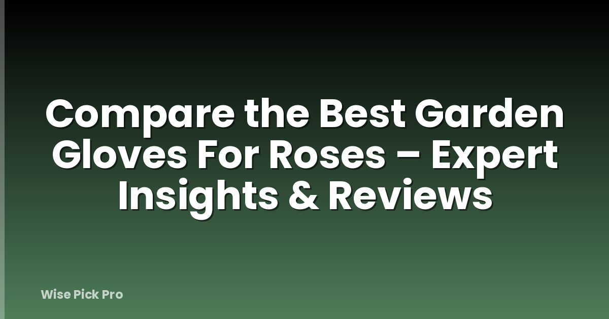 Compare the Best Garden Gloves For Roses – Expert Insights & Reviews