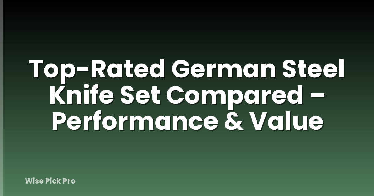 Top-Rated German Steel Knife Set Compared – Performance & Value