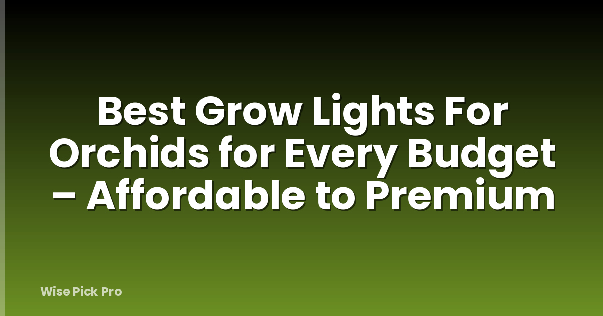 Best Grow Lights For Orchids for Every Budget – Affordable to Premium