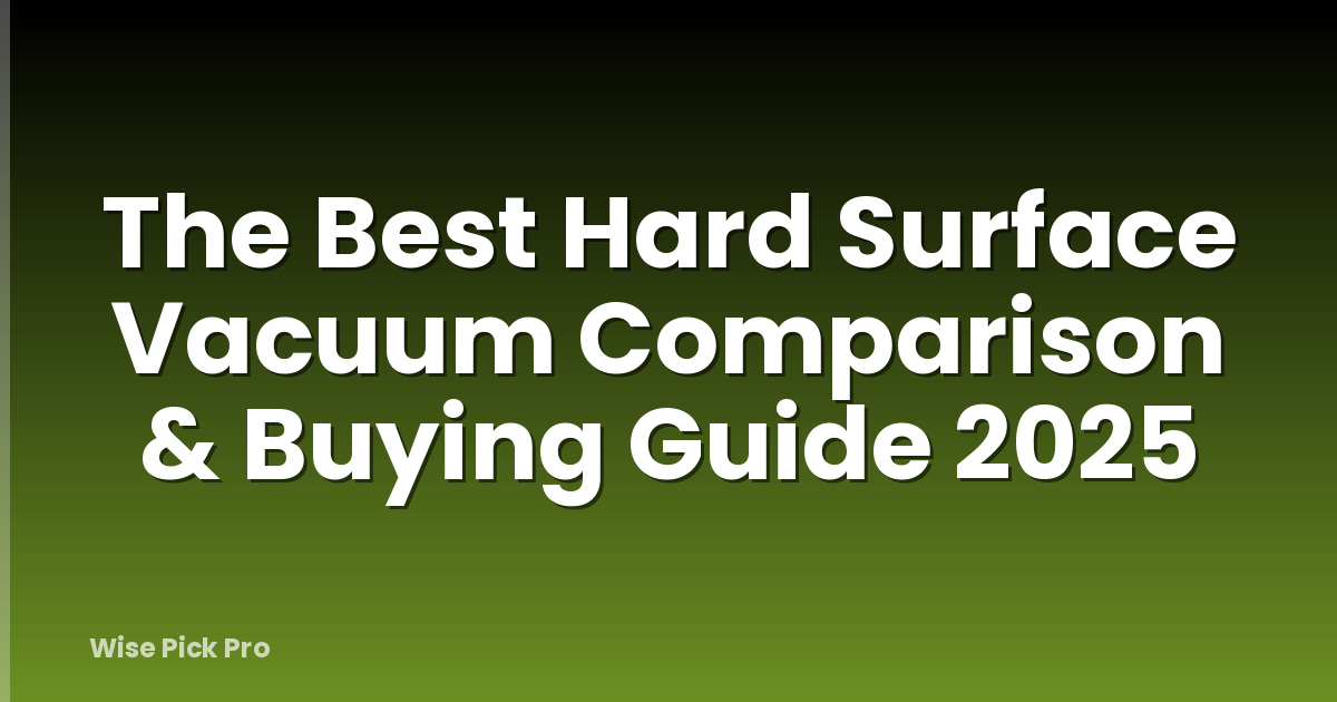 The Best Hard Surface Vacuum Comparison & Buying Guide 2025