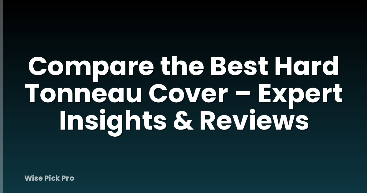 Compare the Best Hard Tonneau Cover – Expert Insights & Reviews