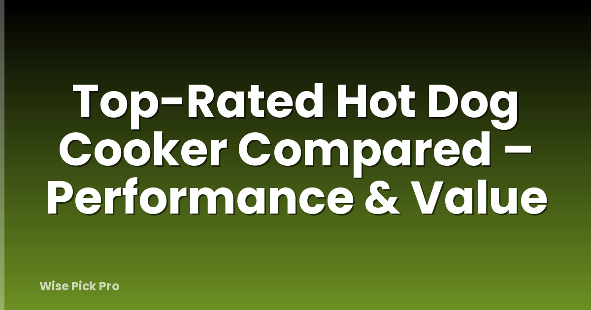 Top-Rated Hot Dog Cooker Compared – Performance & Value