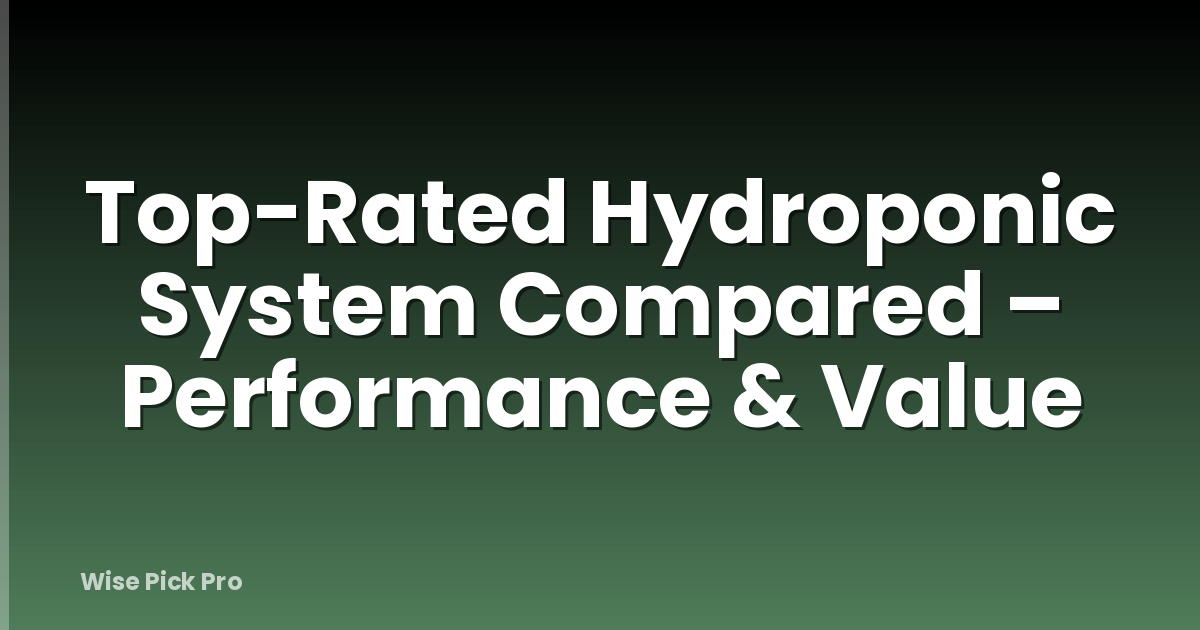 Top-Rated Hydroponic System Compared – Performance & Value
