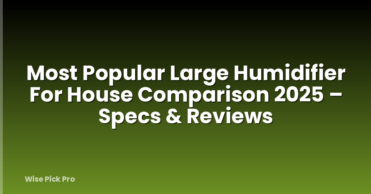 Most Popular Large Humidifier For House Comparison 2025 – Specs & Reviews