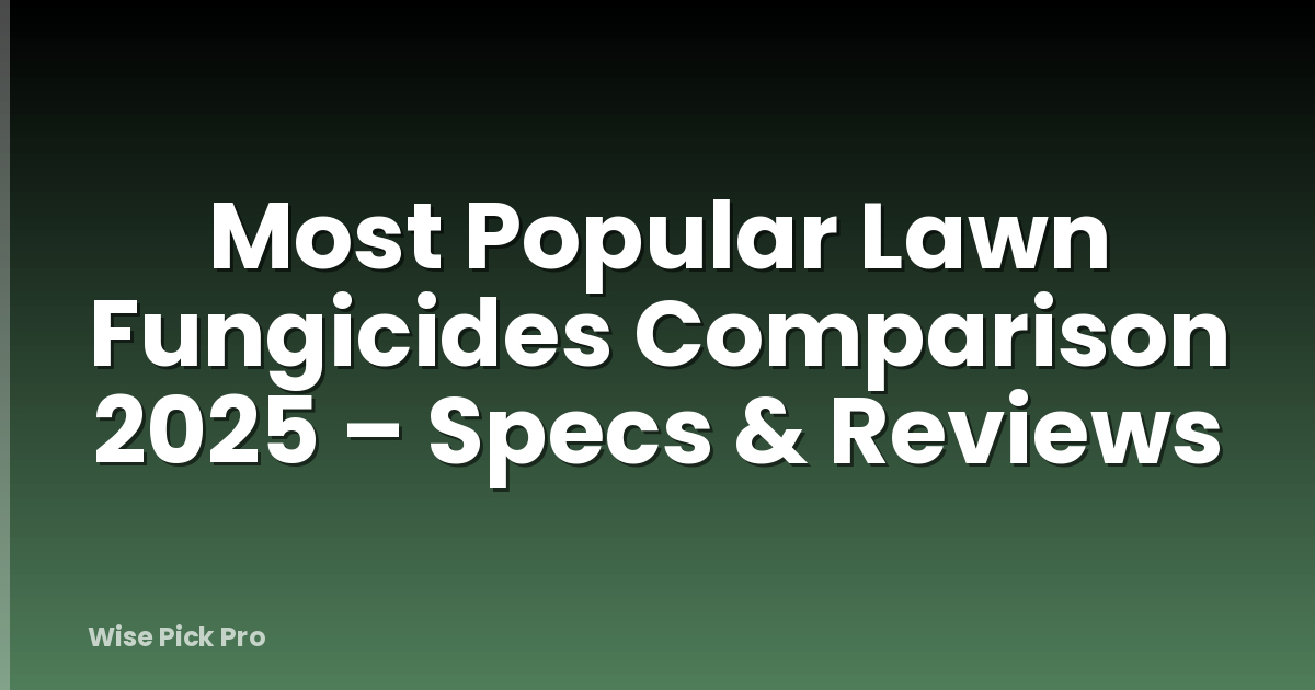 Most Popular Lawn Fungicides Comparison 2025 – Specs & Reviews