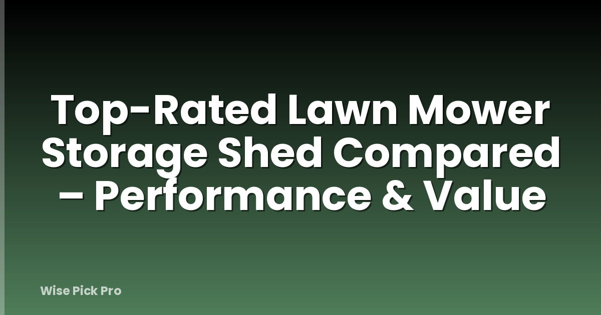 Top-Rated Lawn Mower Storage Shed Compared – Performance & Value