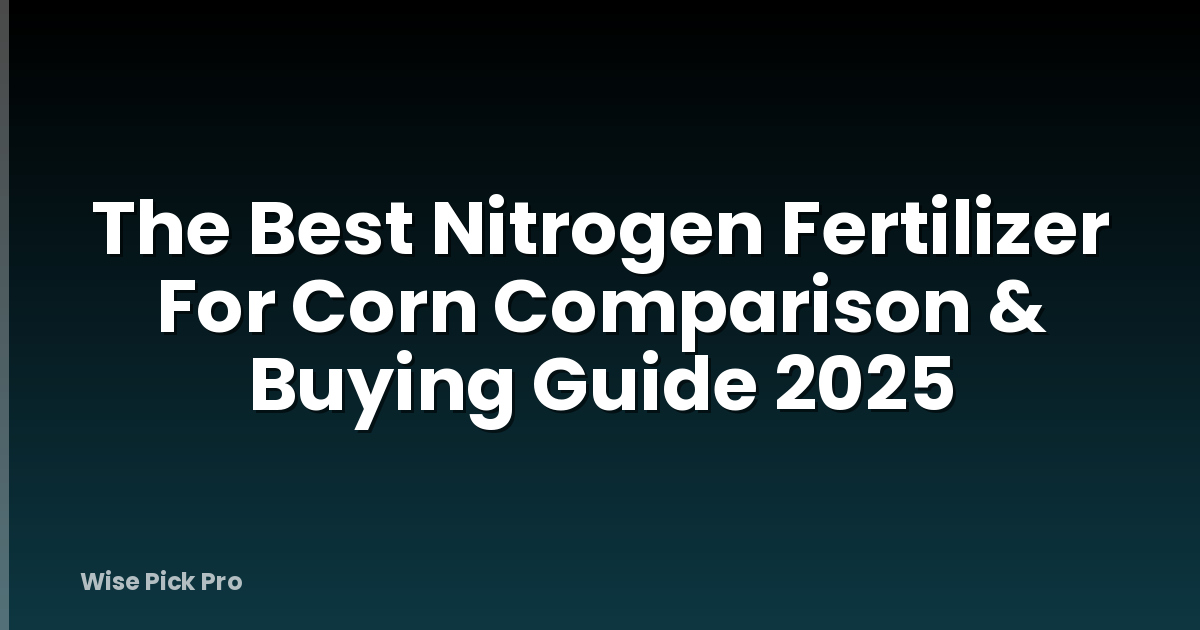 The Best Nitrogen Fertilizer For Corn Comparison & Buying Guide 2025