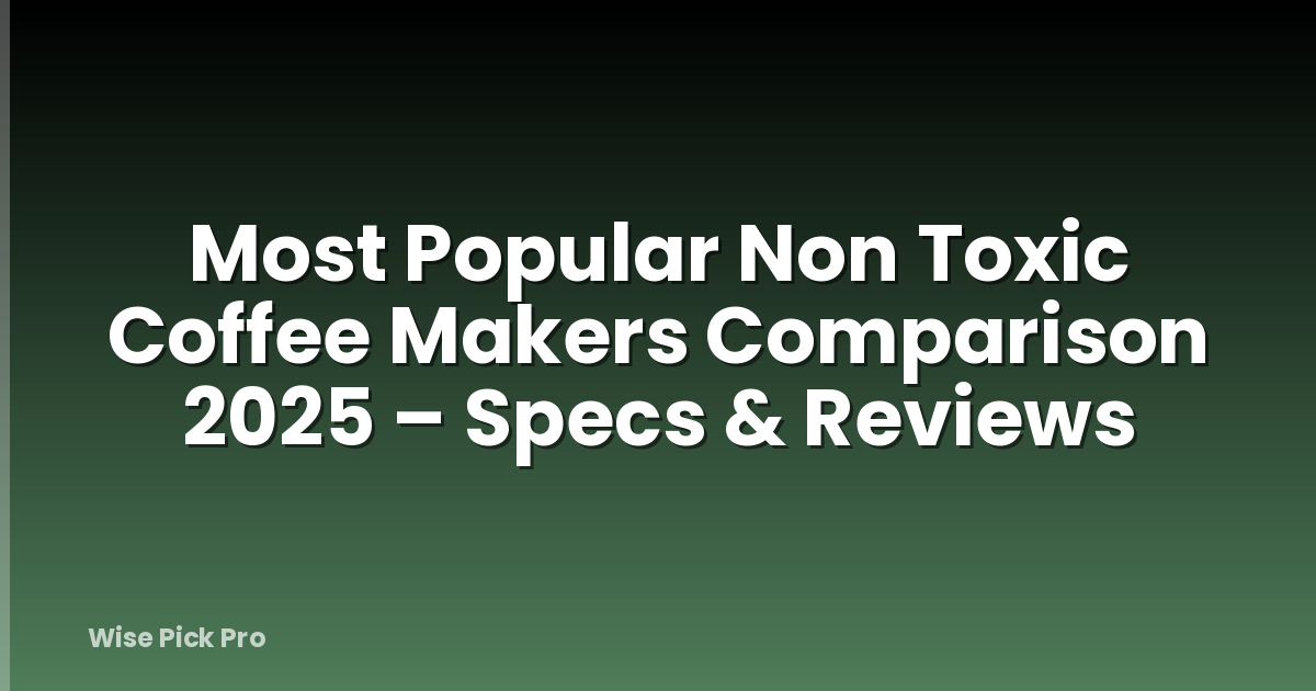Most Popular Non Toxic Coffee Makers Comparison 2025 – Specs & Reviews