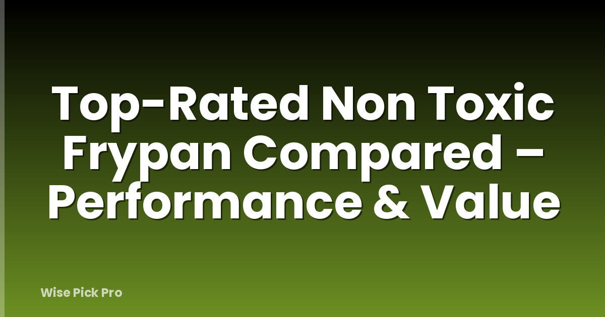 Top-Rated Non Toxic Frypan Compared – Performance & Value