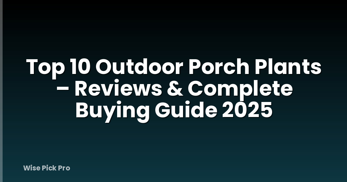 Top 10 Outdoor Porch Plants – Reviews & Complete Buying Guide 2025