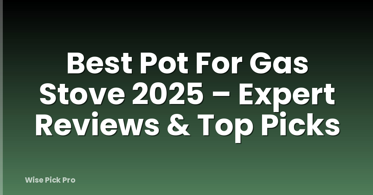 Best Pot For Gas Stove 2025 – Expert Reviews & Top Picks