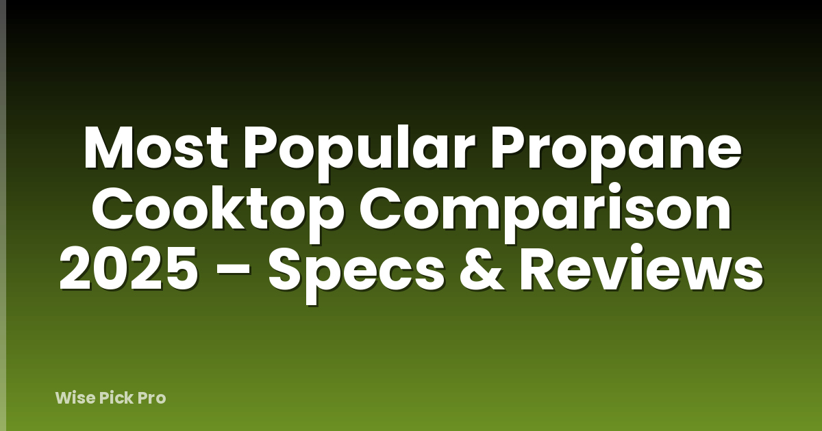 Most Popular Propane Cooktop Comparison 2025 – Specs & Reviews