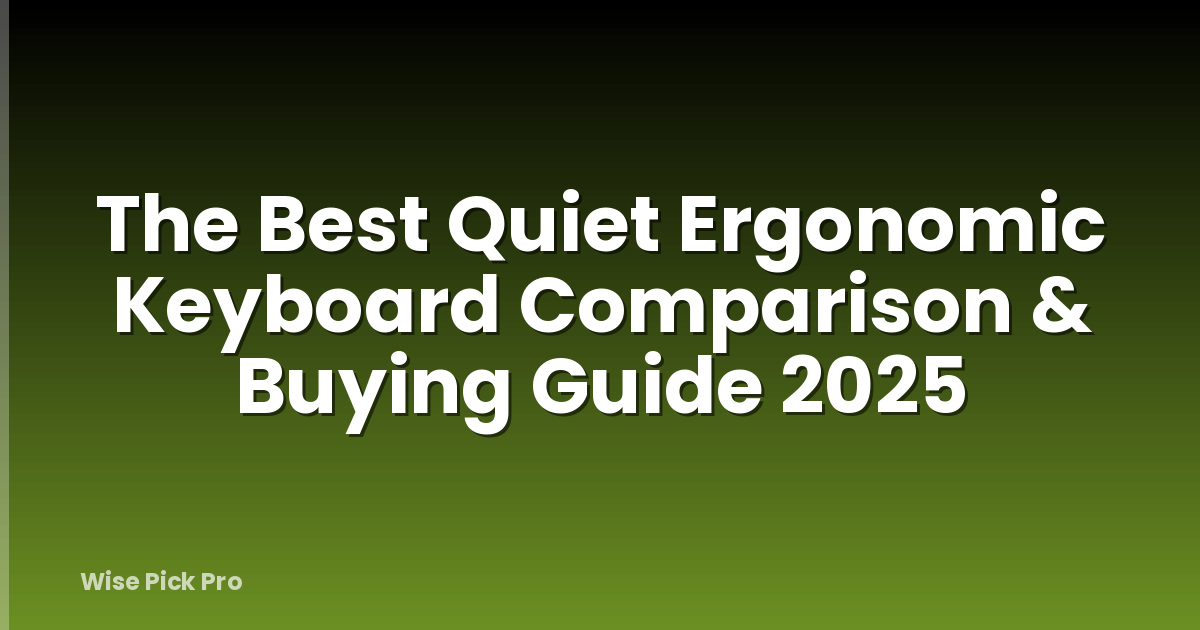 The Best Quiet Ergonomic Keyboard Comparison & Buying Guide 2025