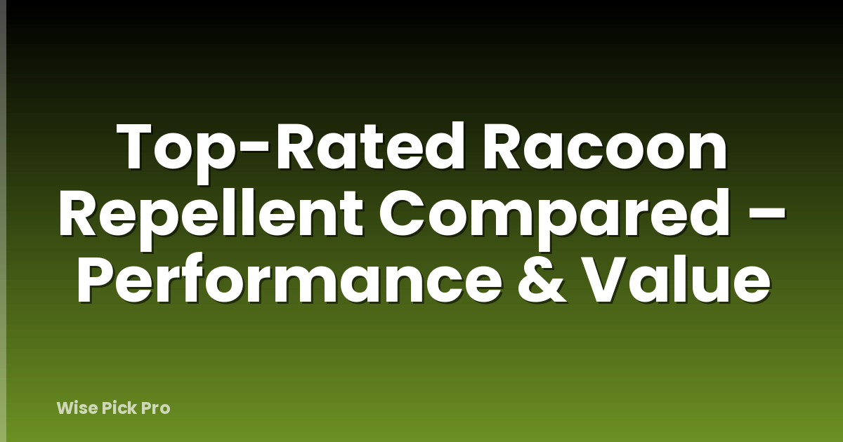Top-Rated Racoon Repellent Compared – Performance & Value