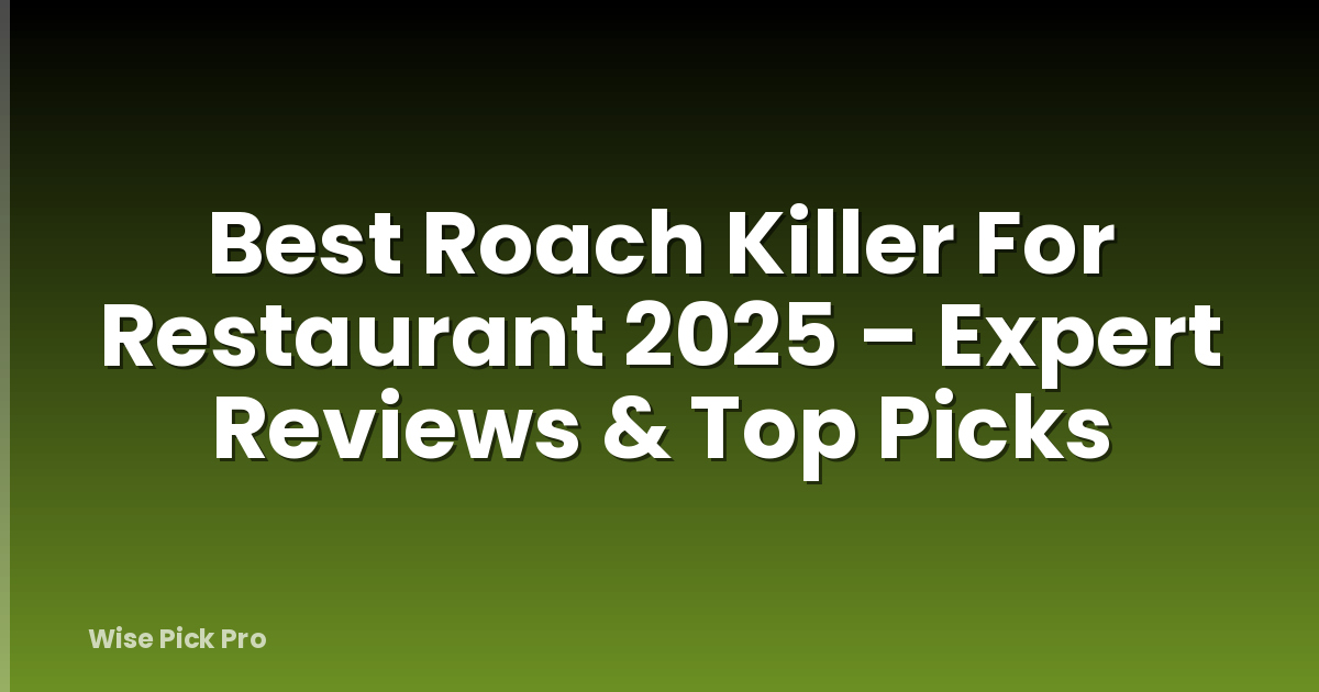 Best Roach Killer For Restaurant 2025 – Expert Reviews & Top Picks
