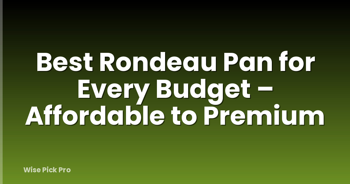 Best Rondeau Pan for Every Budget – Affordable to Premium