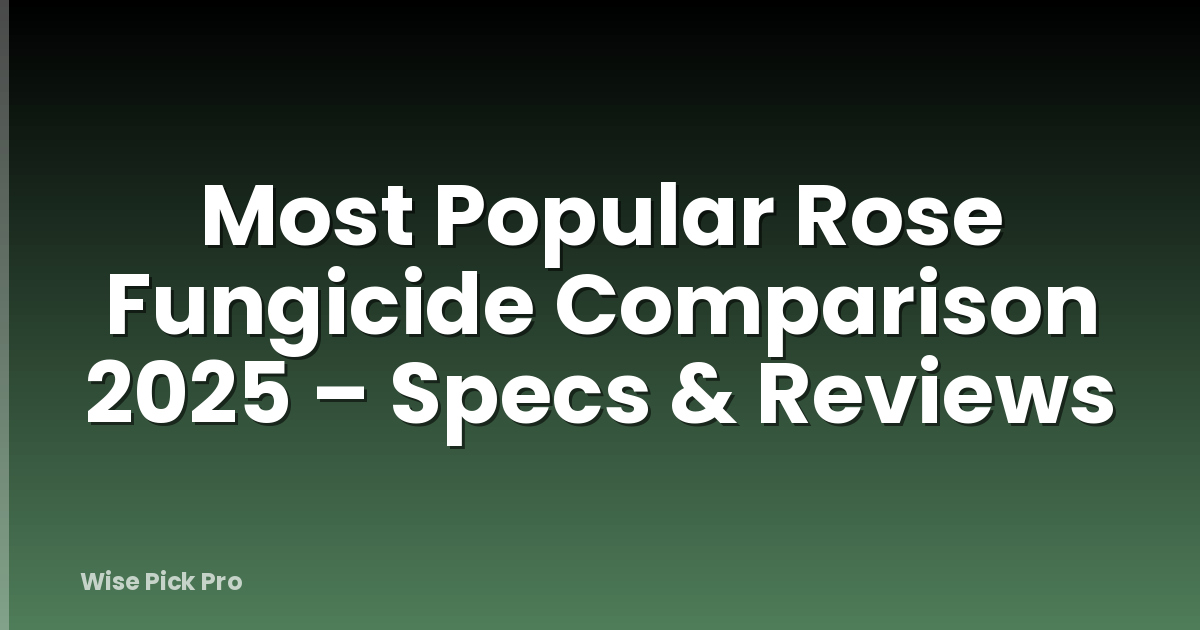 Most Popular Rose Fungicide Comparison 2025 – Specs & Reviews