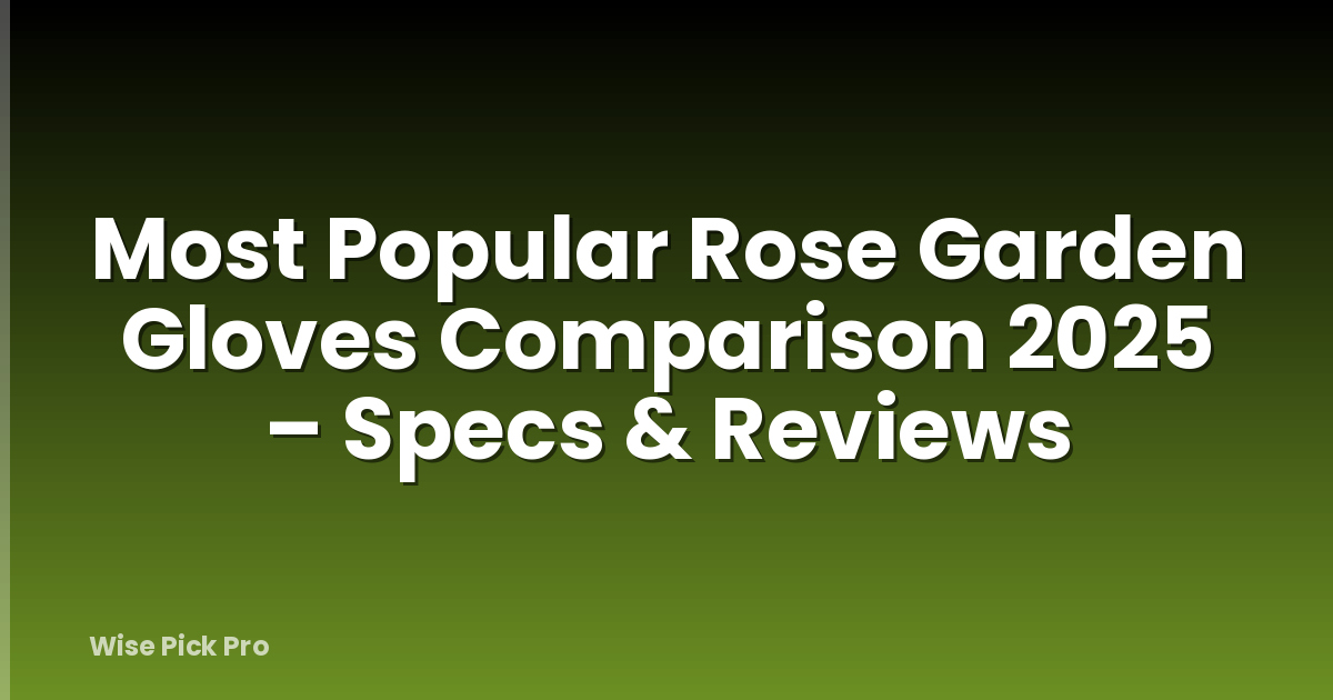 Most Popular Rose Garden Gloves Comparison 2025 – Specs & Reviews
