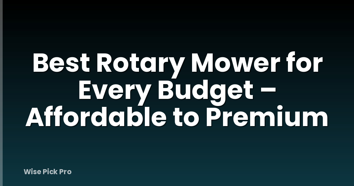 Best Rotary Mower for Every Budget – Affordable to Premium