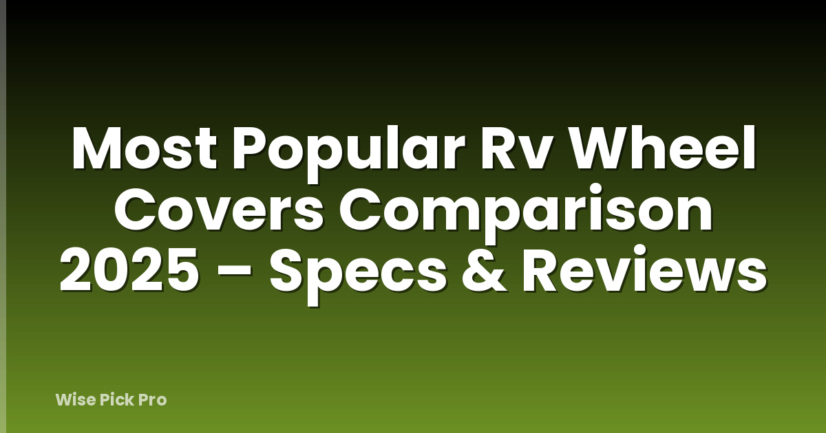 Most Popular Rv Wheel Covers Comparison 2025 – Specs & Reviews